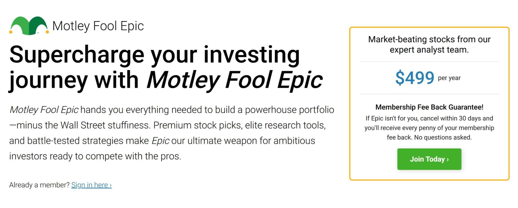 Motley Fool Epic Review - Is This Service Worth Buying?