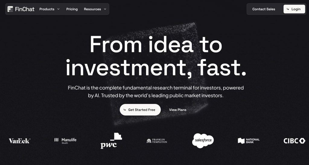FinChat Homepage