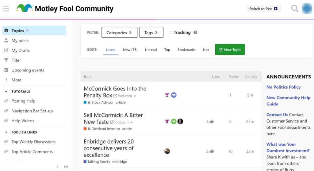 Motley Fool Community Discussion